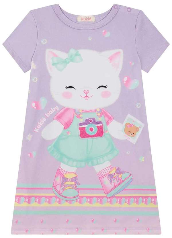 Kukiê - Vestido em Cotton Lilás Kukiê Lilás 2