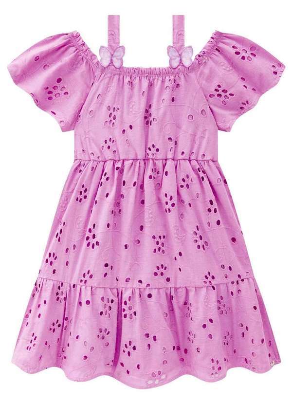 Kukiê - Vestido em Laise Romantic Kukiê Rosa