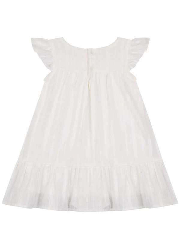 Kukiê - Vestido em Tricoline Textura Off White Kukiê Off White 3