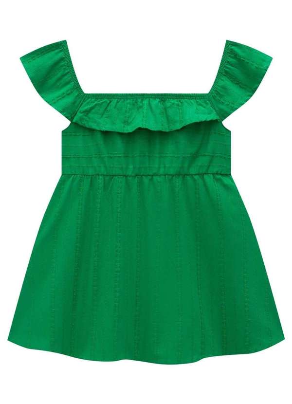 Kukiê - Vestido em Tricoline Texturizado Kukiê Verde 2