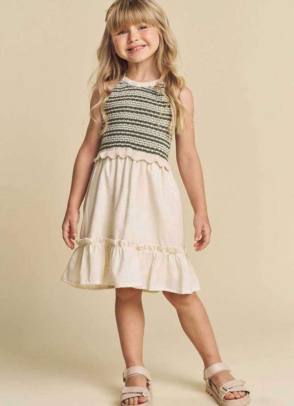 Infanti - Vestido em Tricot Linho Deluxe Infanti Verde