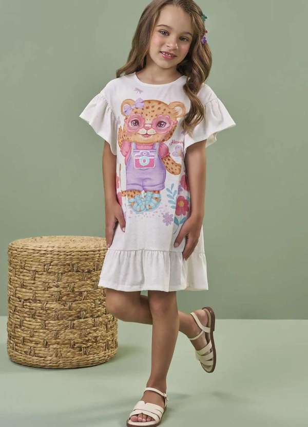 Kukiê - Vestido Estampado Infantil Menina Kukiê Estampado