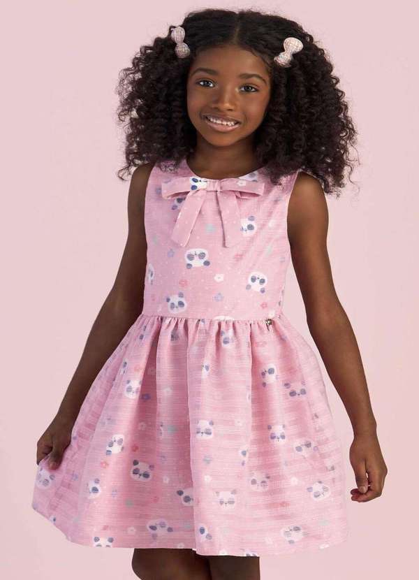 Mon Sucré - Vestido Estampado Rosa da Mon Sucré Estampado