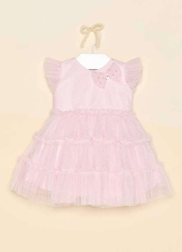 Petit Cherie - Vestido Festa Bebê Menina Petit Cherie Rosa