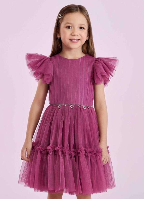 Petit Cherie - Vestido Festa Menina Petit Cherie Roxo 2