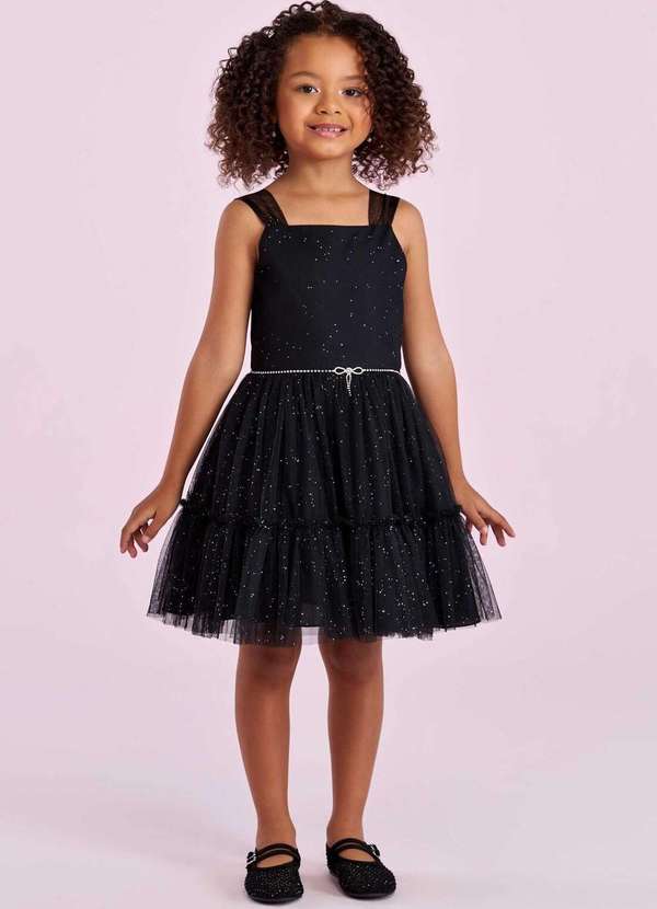 Petit Cherie - Vestido Festa Menina Petit Cherie Preto