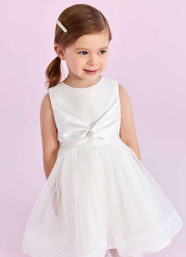 Petit Cherie - Vestido Festa Off Menina Petit Cherie Off White 2