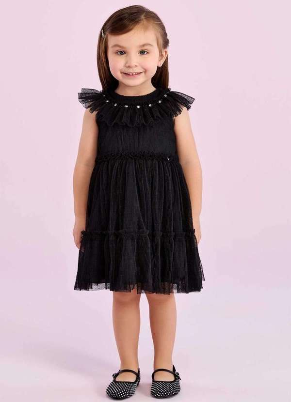 Petit Cherie - Vestido Festa Preto Menina Petit Cherie Preto