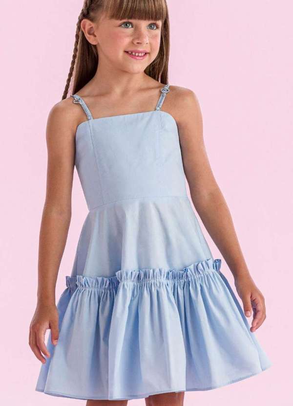Petit Cherie - Vestido Infantil Azul Menina Petit Cherie Azul