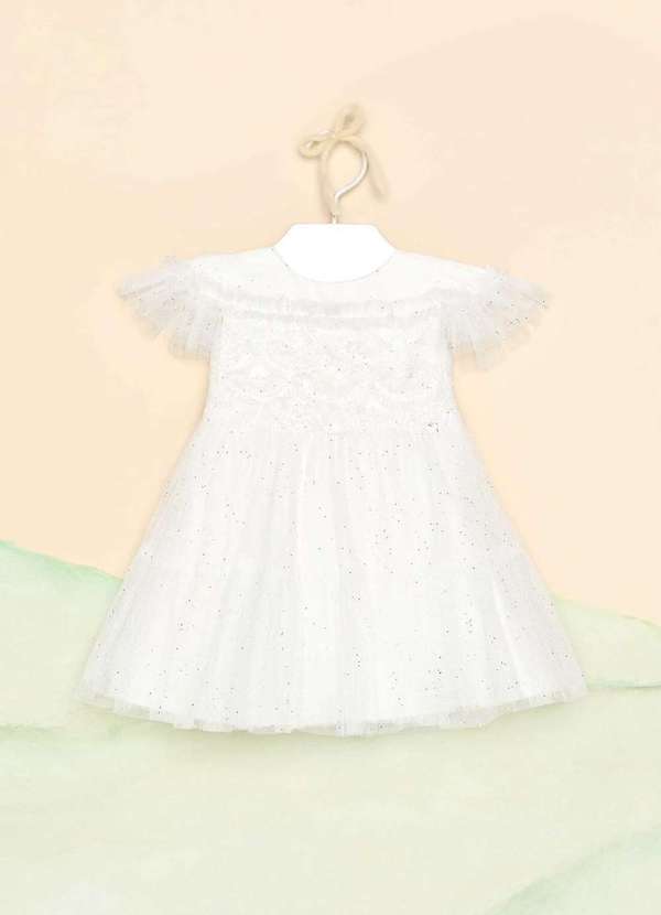 Petit Cherie - Vestido Infantil Branco Petit Cherie Festa Branco