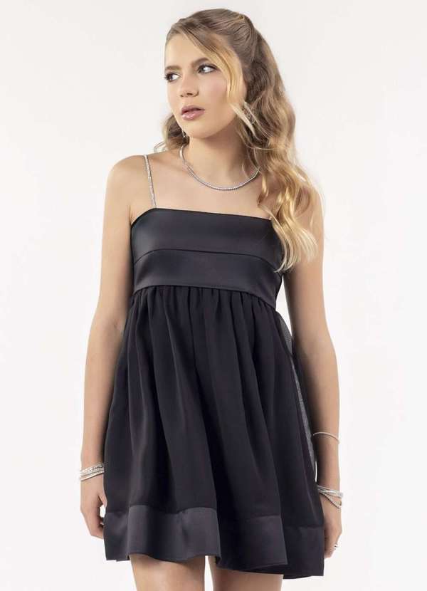 Bobbylulu - Vestido Infantil Curto Preto Bobbylulu Preto