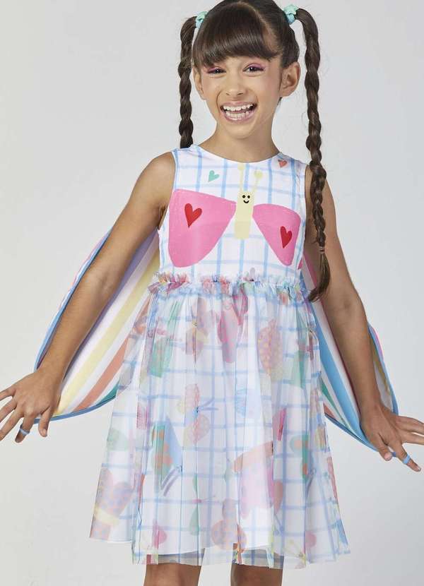 Mylu - Vestido Infantil Estampado Colorido Mylu Estampado