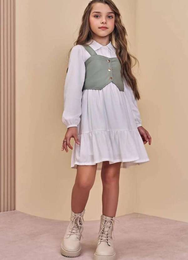 Infanti - Vestido Infantil Infanti com Cropped Menina Estampado