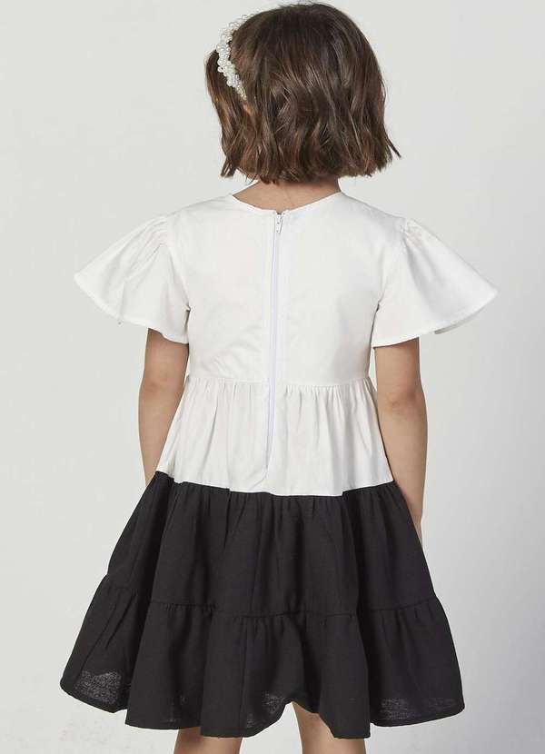 Luluzinha - Vestido Infantil Luluzinha Bicolor Coração Preto 2