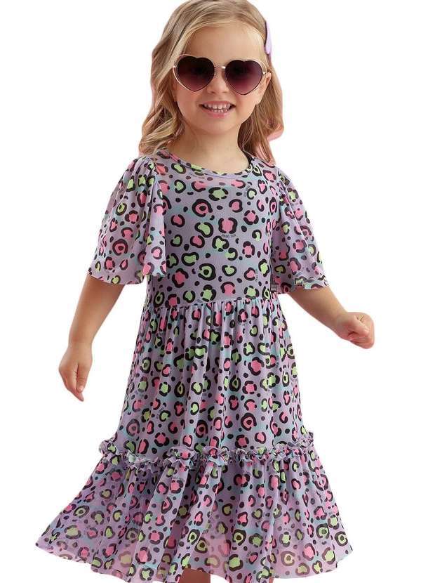 Petit Cherie - Vestido Infantil Mc Animal Print Petit Cherie Estampado