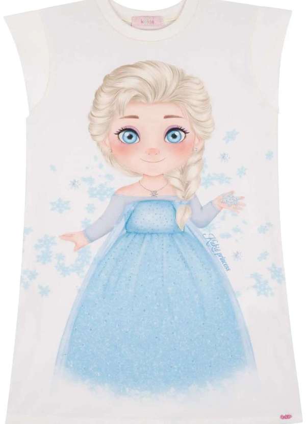 Kukiê - Vestido Infantil Menina Estampado Elsa Kukiê Estampado 2