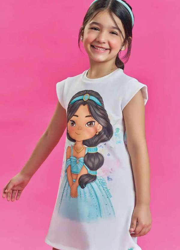 Kukiê - Vestido Infantil Menina Estampado Jasmine Kukiê Estampado