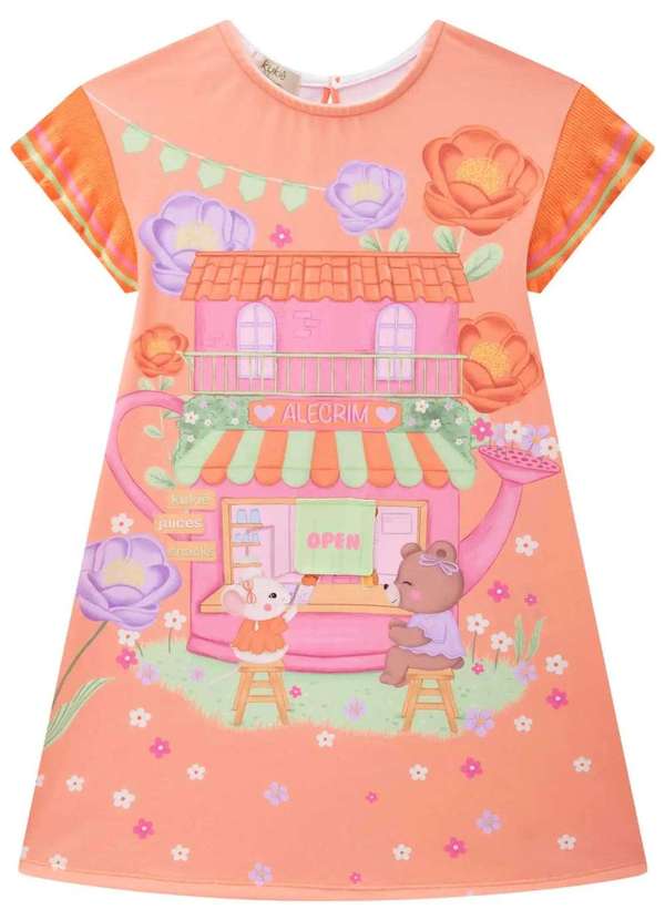 Kukiê - Vestido Infantil Menina Estampado Kukiê Estampado 2