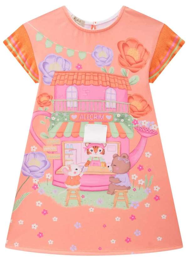 Kukiê - Vestido Infantil Menina Estampado Kukiê Estampado 3