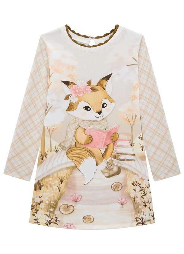 Infanti - Vestido Infantil Menina Inverno Infanti Estampado