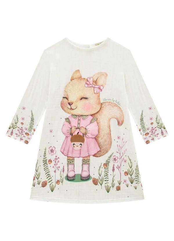 Kukiê - Vestido Infantil Menina Kukiê Estampado