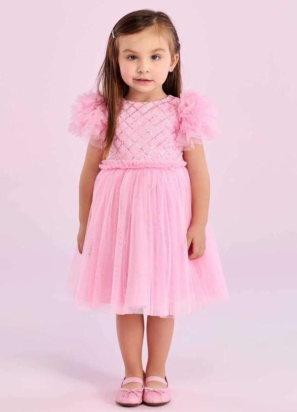Petit Cherie - Vestido Infantil Petit Cherie Rosa Festa Rosa