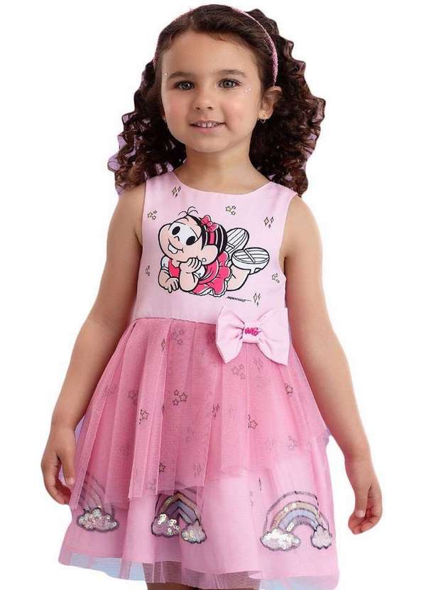 Turma da Mônica - Vestido Infantil Rosa Monica Turma da Monica Rosa