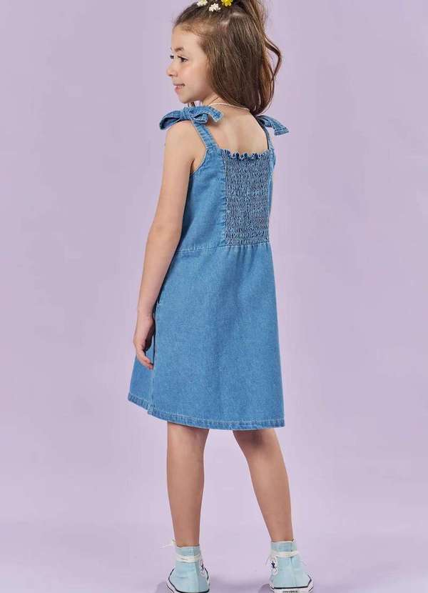 Kukiê - Vestido Jeans Menina Flores Kukiê Jeans 2
