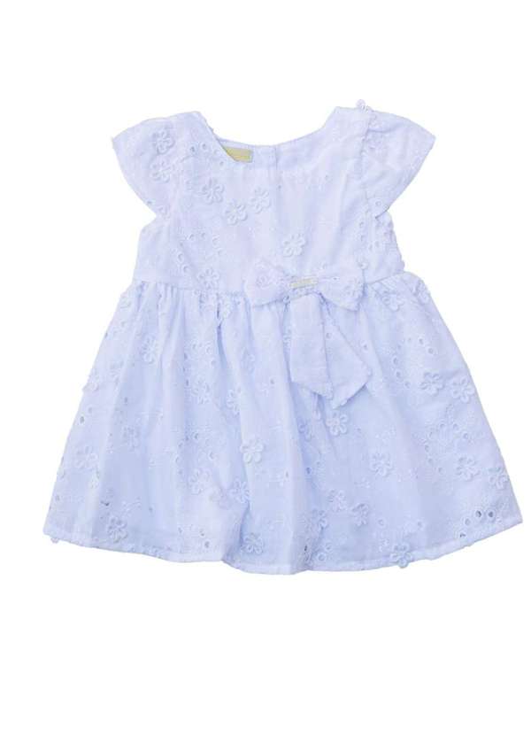 Vigat - Vestido Laise Diferenciado com Flores em 3d Branco Vigat Branco