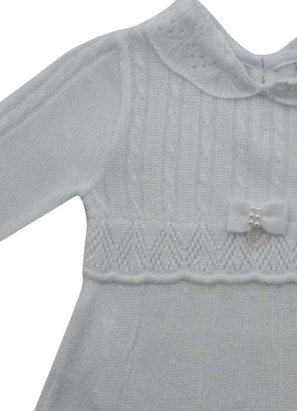 Noruega - Vestido Longo Branco Laço Infantil Noruega Branco 2