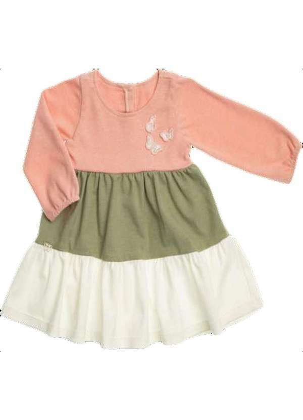 Anjos Baby - Vestido Longo Colorido Infantil Anjos Baby Mescla