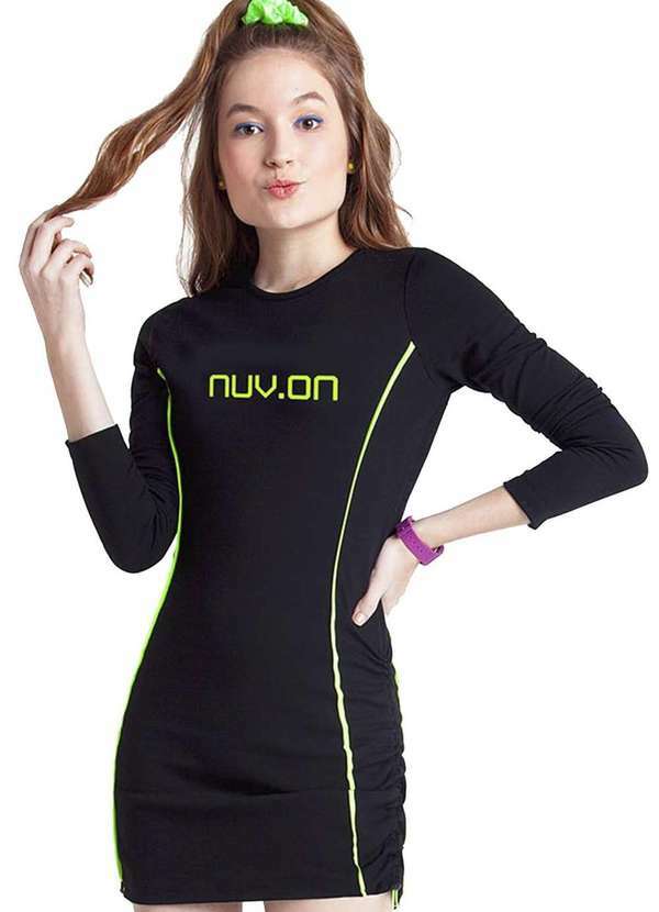 Nuv.on - Vestido Manga Longa Preto Nuv.On Preto