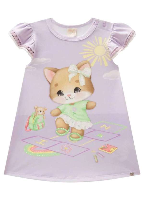 Infanti - Vestido Menina em Malha Power Infanti Lilás