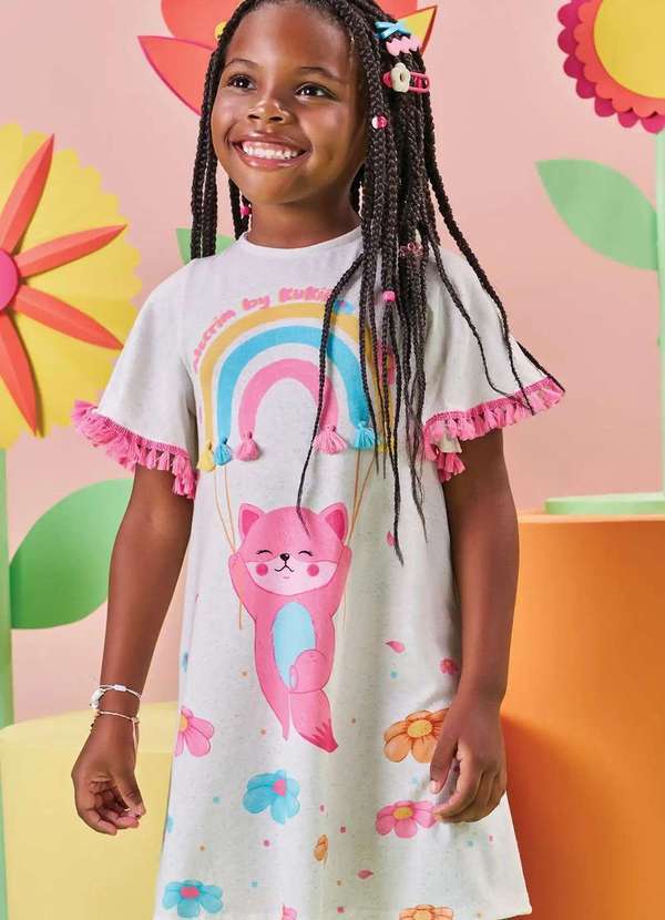 Kukiê - Vestido Menina Estampado Kukiê Estampado