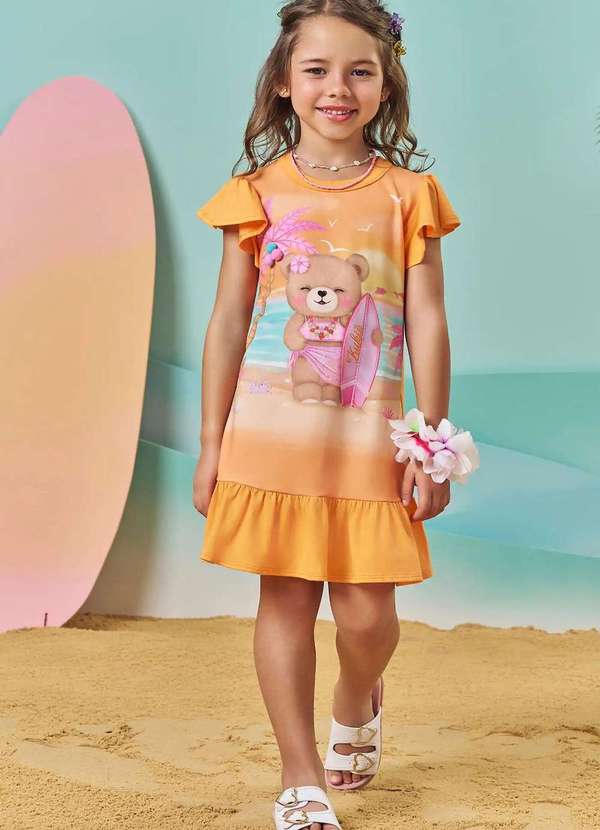 Kukiê - Vestido Menina Estampado Kukiê Estampado