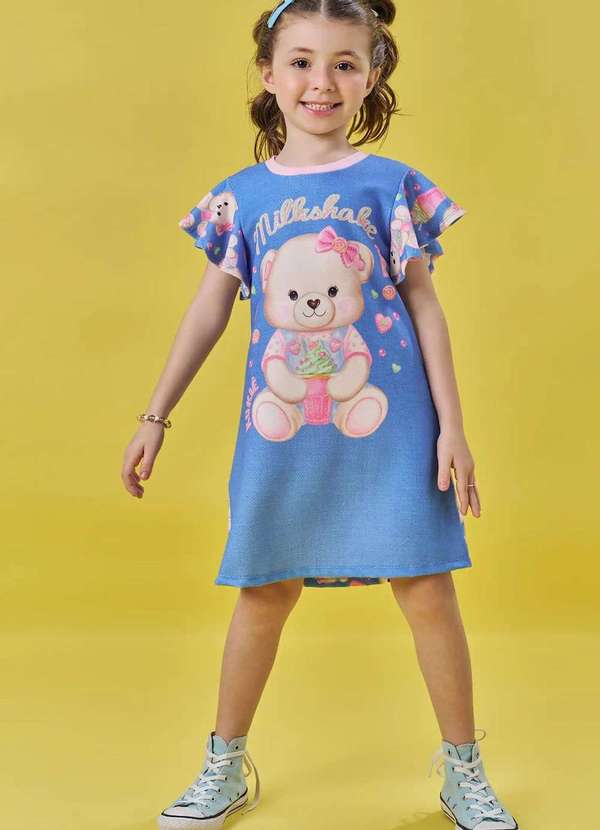 Kukiê - Vestido Menina Estampado Kukiê Estampado