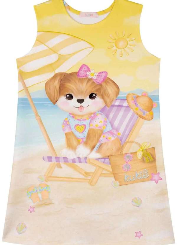 Kukiê - Vestido Menina Infantil Estampado Kukiê Estampado