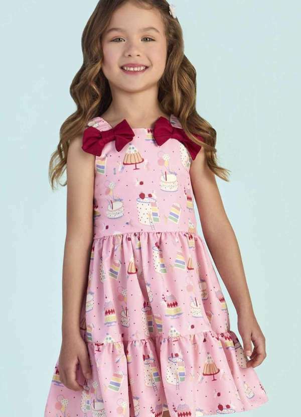 Mon Sucré - Vestido Menina Infantil Estampado Mon Sucré Estampado