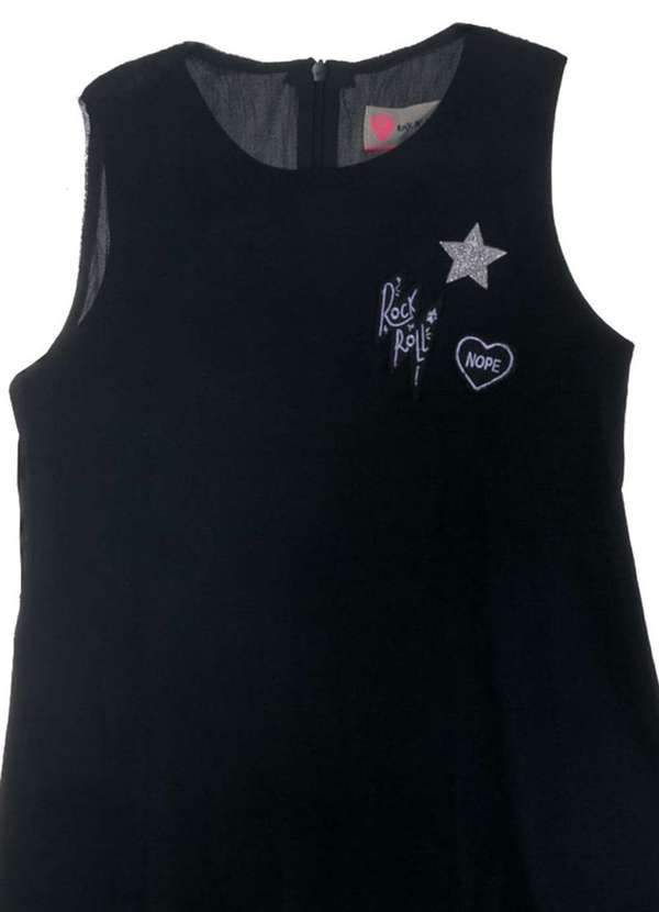 Mini Us - Vestido Regata Rock And Roll Preto Mini Us Preto 3