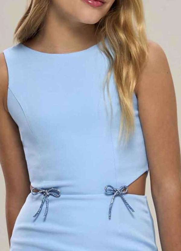 Vanilla Cream - Vestido Teen Encorpado Azul Vanilla Cream Azul Bebê 2