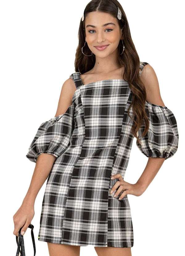Roupas Xadrez Feminina Vestido Xadrez Inverno 2019 Estampa Xadrez