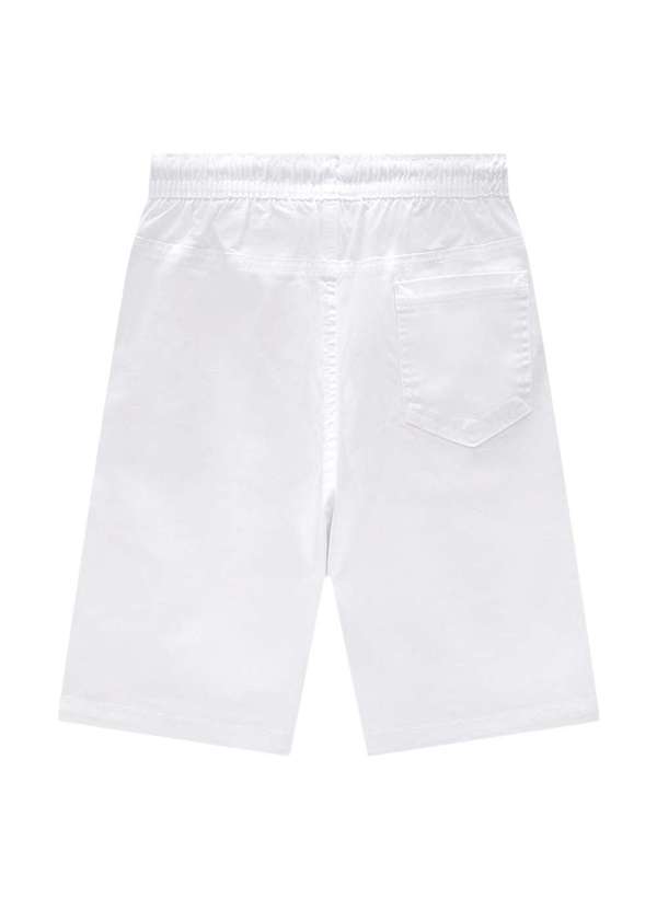 Onda Marinha - Bermuda Branca Infantil Menino Onda Marinha Branco