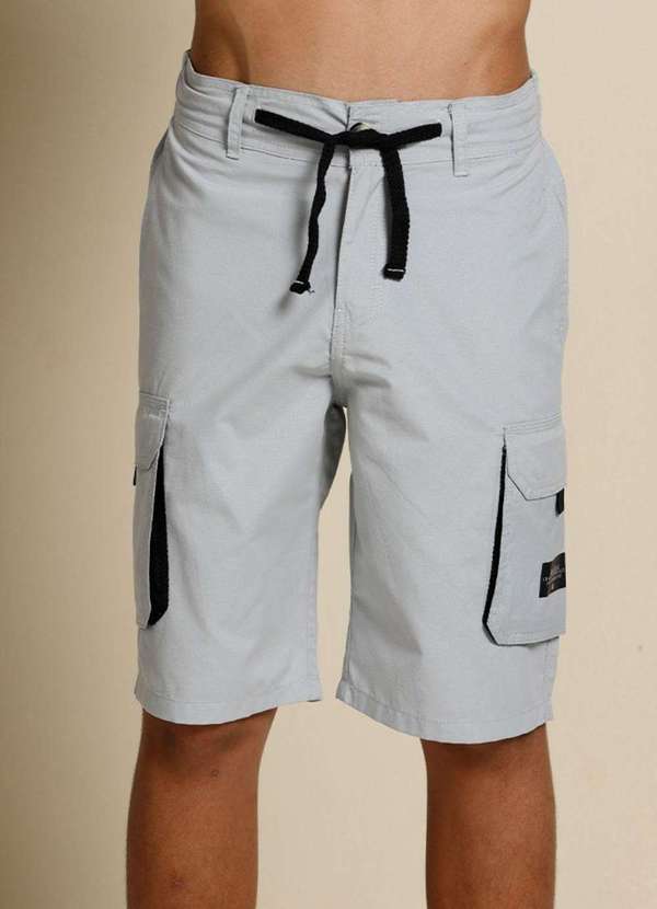 Banana Danger - Bermuda de Microfibra Cargo Banana Danger Prata