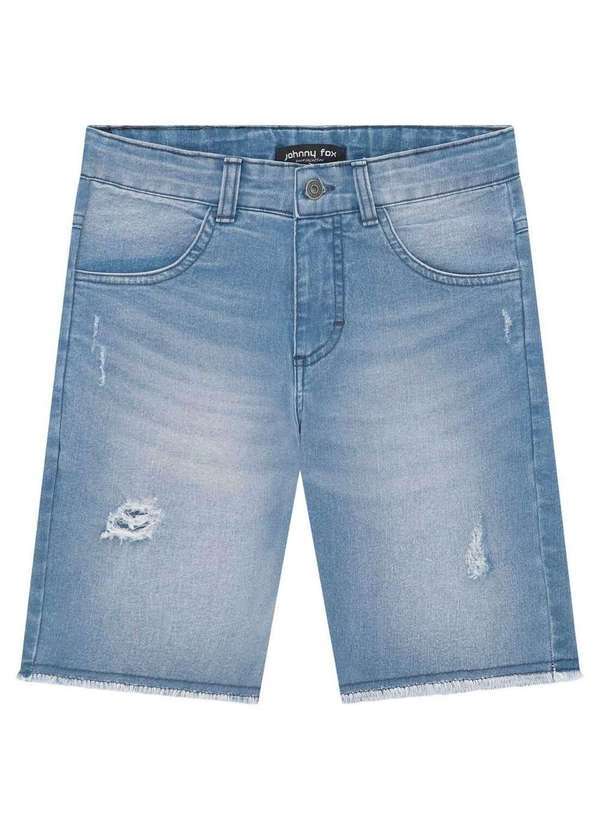 Johnny Fox - Bermuda Malha Jeans Trek com Elastano Johnny Fox Azul