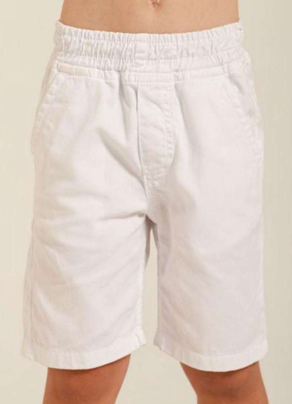 Banana Danger - Bermuda Menino Branca Banana Dange Branco