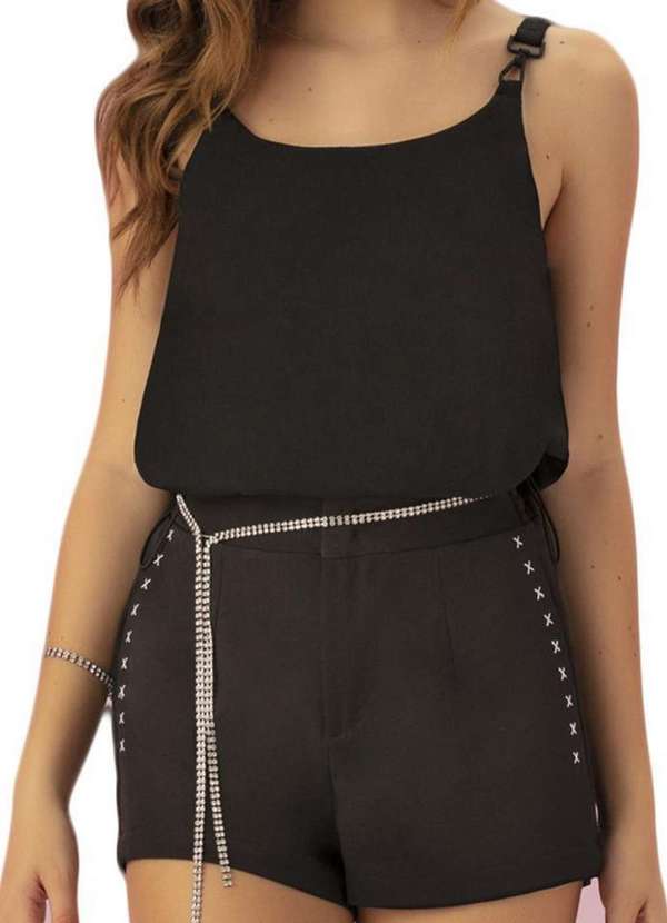 Bobbylulu - Short Juvenil Tecido Preto Bobbylulu Preto 2