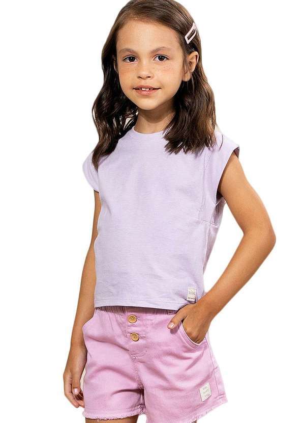 Bugbee - Short Sarja Moletom Lilás Bugbee Lilás