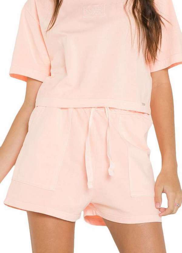 Llice - Shorts Juvenil Moletinho Bolso Salmão Lliccie Salmão