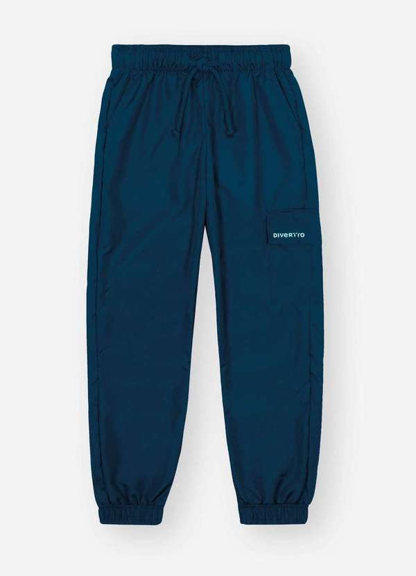 Divertto - Calça Infantil Moletom Azul Marinho Brandili Azul Marinho