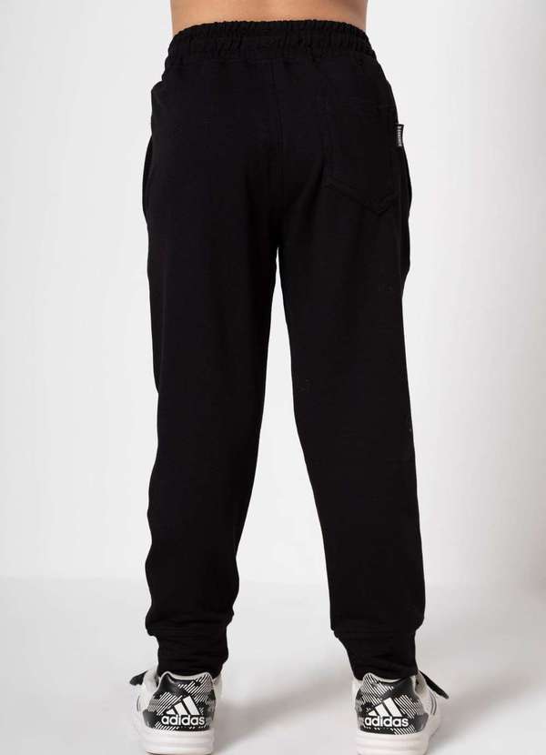 Banana Danger - Calça Jogger Moletom Preta Infantil Banana Danger Preto 2